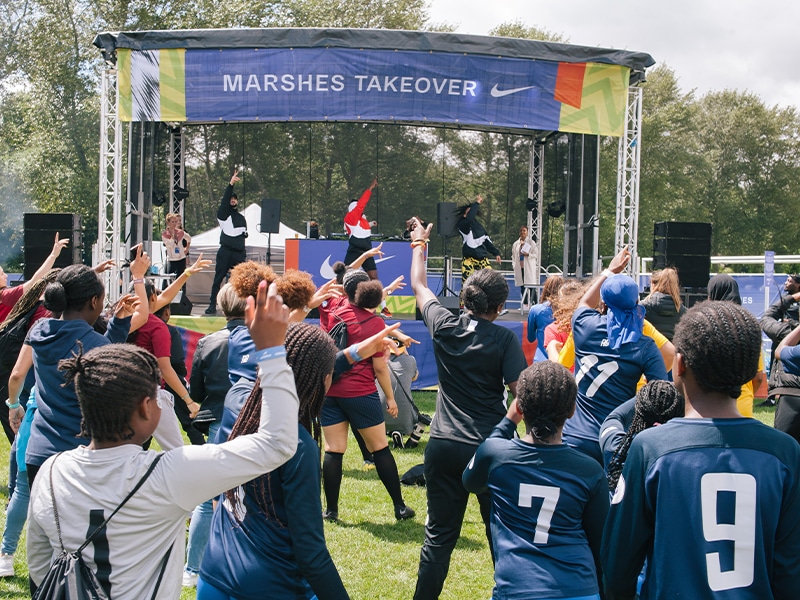 Marshes take over football event for Nike